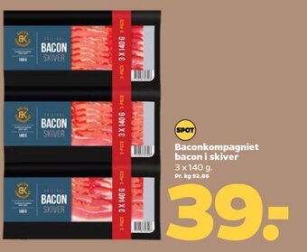 Netto Baconkompagniet Bacon i Skiver tilbud