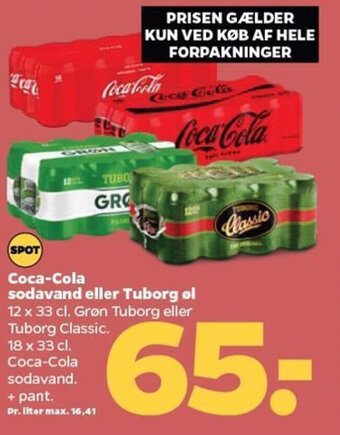 Netto Coca-Cola Sodavand eller Tuborg øl tilbud