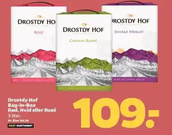 Netto Drostdy Hof Bag-In-Box Rød, Hvid eller Rosé tilbud