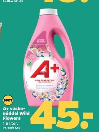 Netto A+ Vaskemiddel Wild Flowers tilbud