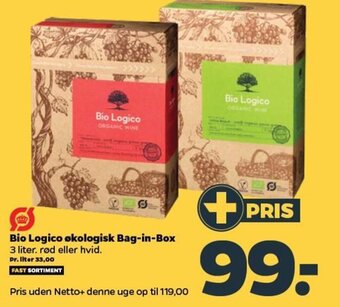 Netto Bio Logico økologisk Bag-In-Box tilbud