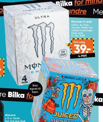 Bilka Monster 4-pak tilbud