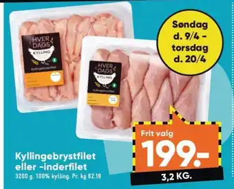 Bilka Kyllingebryst Eller-Inderfilet tilbud