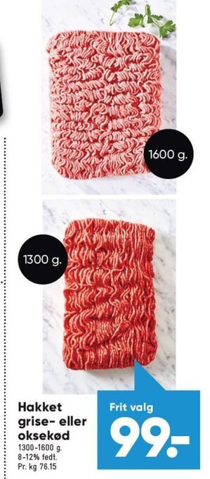 Bilka Hakket Grise-eller Oksekød tilbud