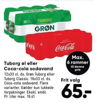 Bilka Tuborg øl Eller Coca-Cola Sodavand tilbud