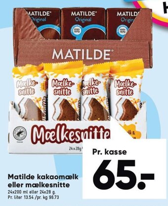 Bilka Matilde Kakaomælk eller Mælkesnitte tilbud