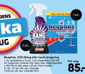 Bilka Neophos, Cillit Bang eller Lysol Rengøring tilbud