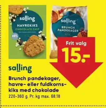 Bilka Brunch Pandekager, Havre-eller Fuldkornskiks Med Chokolade tilbud