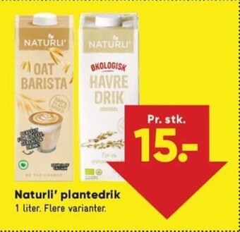 Bilka Naturli' Plantedrik tilbud