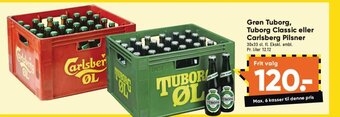 Bilka Grøn Tuborg, Tuborg Classic eller Carlsberg Pilsner tilbud