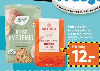 Bilka Valsemøllen Hvedemel eller Casa Italia Mel tilbud