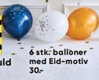 Bilka 6 stk. Balloner med Eid-Motiv tilbud