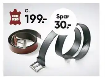 Bilka Skind Bælte Til Herre tilbud