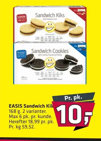 Fleggaard Easis sandwich kiks tilbud