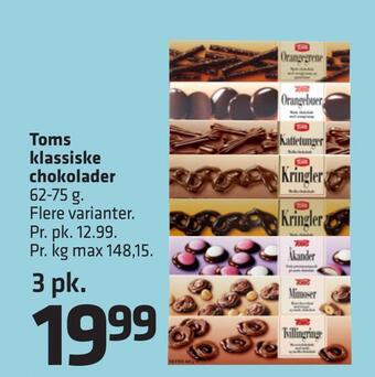 Fleggaard Toms klassiske chokolader tilbud