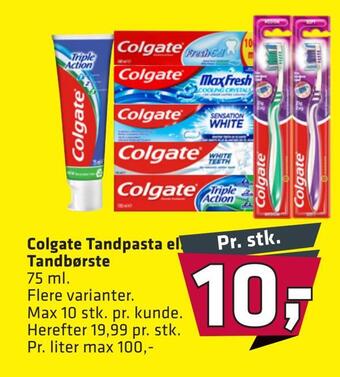 Fleggaard Colgate tandpasta el. tandbørste tilbud