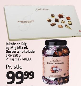 Fleggaard Jakobsen dig og mig mix el. dessertchokolade tilbud