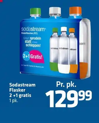 Fleggaard Sodastream flasker 2 +1 gratis tilbud