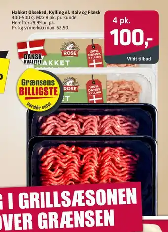 Fleggaard Hakket oksekød, kylling el. kalv og flæsk tilbud