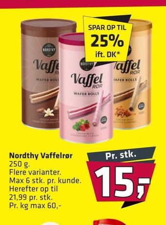 Fleggaard Nordthy vaffelrør tilbud