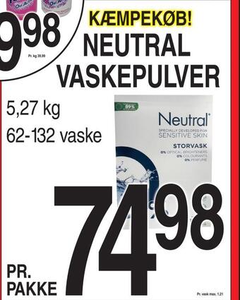 ABC Lavpris Neutral vaskepulver tilbud