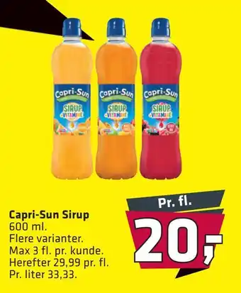 Fleggaard Capri-sun sirup tilbud