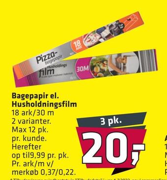 Fleggaard Bagepapir el. husholdningsfilm tilbud