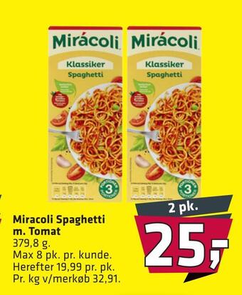 Fleggaard Miracoli spaghetti m. tomat tilbud