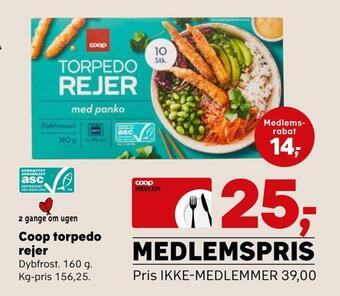 Kvickly Coop torpedo rejer tilbud