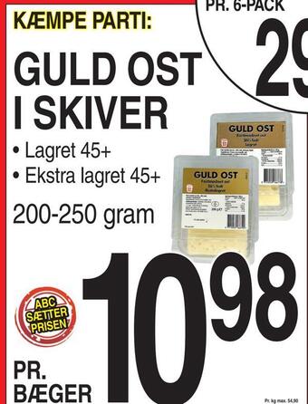 ABC Lavpris Guld ost i skiver tilbud