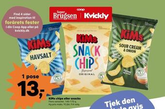Kvickly Kims chips eller snacks tilbud