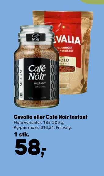 Kvickly Gevalia eller café noir instant tilbud