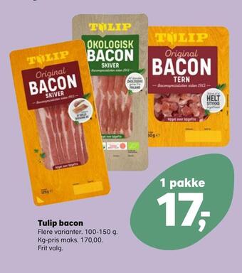Kvickly Tulip bacon tilbud