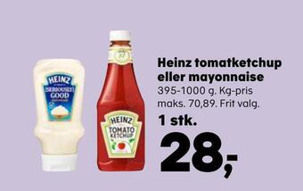 Heinz tomatketchup eller mayonnaise