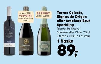 SuperBrugsen Torres celeste, signos de origen eller amaluna brut sparkling tilbud