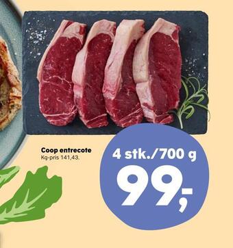 Kvickly Coop entrecote tilbud