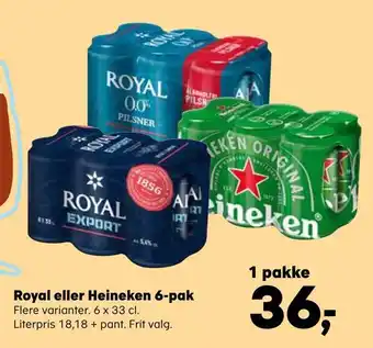 SuperBrugsen Royal eller heineken tilbud