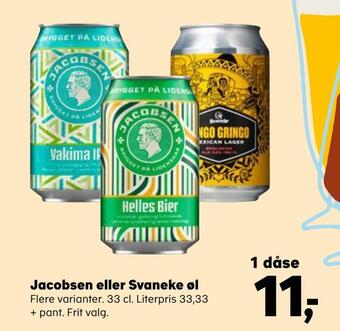 SuperBrugsen Jacobsen eller svaneke øl tilbud