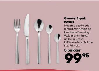 Kvickly Groovy 4-pak bestik tilbud