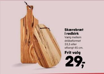 Kvickly Skærebræt i rødbirk tilbud