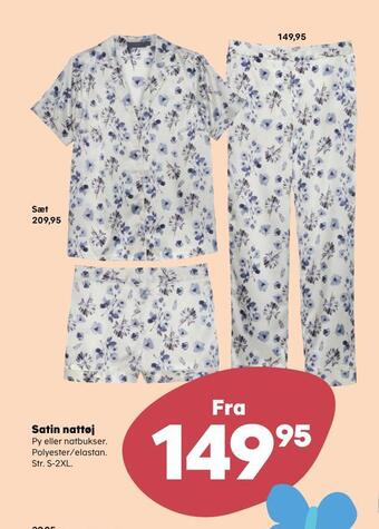 Kvickly Satin nattøj tilbud