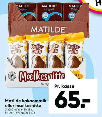 Bilka Matilde kakaomælk eller mælkesnitte tilbud