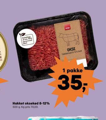 SuperBrugsen Hakket oksekød 8-12% tilbud