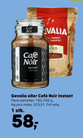 SuperBrugsen Gevalia eller café noir instant tilbud