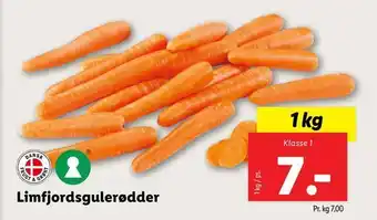 Lidl Limfjordsgulerødder tilbud