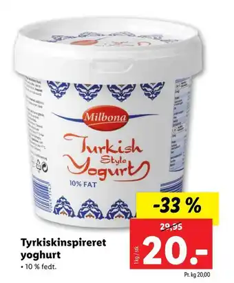 Lidl Tyrkiskinspireret yoghurt tilbud