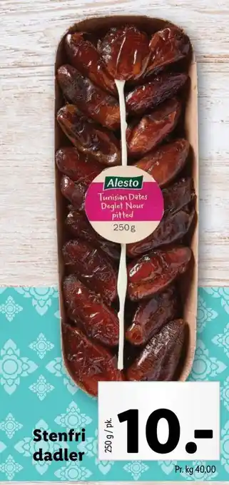 Lidl Stenfri dadler tilbud