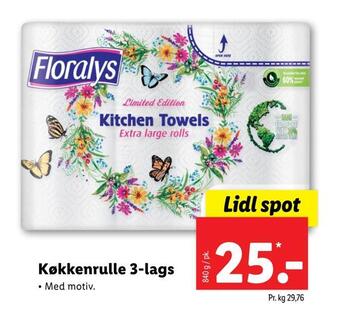Lidl Køkkenrulle 3-lags tilbud