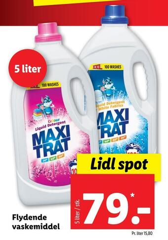 Lidl Flydende vaskemiddel tilbud