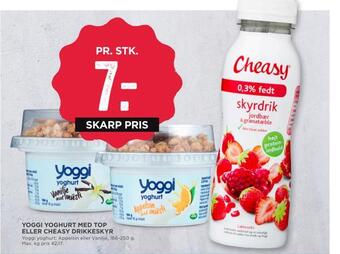 Yoggi yoghurt med top eller cheasy drikkeskyr